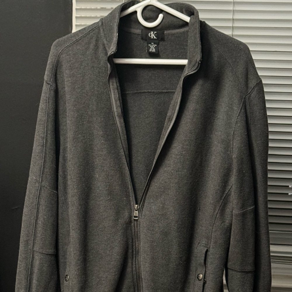 Calvin Klein Men’s Mock Neck Full Zip Cardigan Sweater